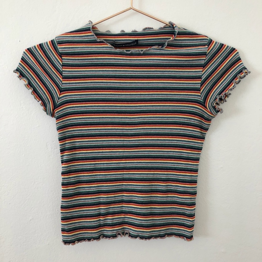 Brandy Melville Rainbow Wynn Tee Shirt - Picture 2 of 4